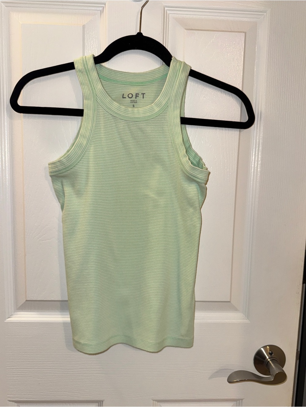 LOFT Women's Mint Ribbed Tank Top- Small